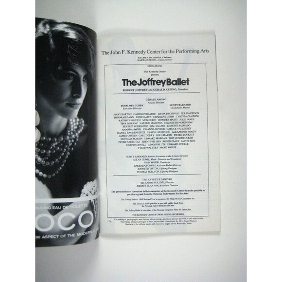 Kennedy Center Stagebill 1989 Joffrey Ballet Gerald Arpino Penelope Curry Miner - Picture 3 of 7